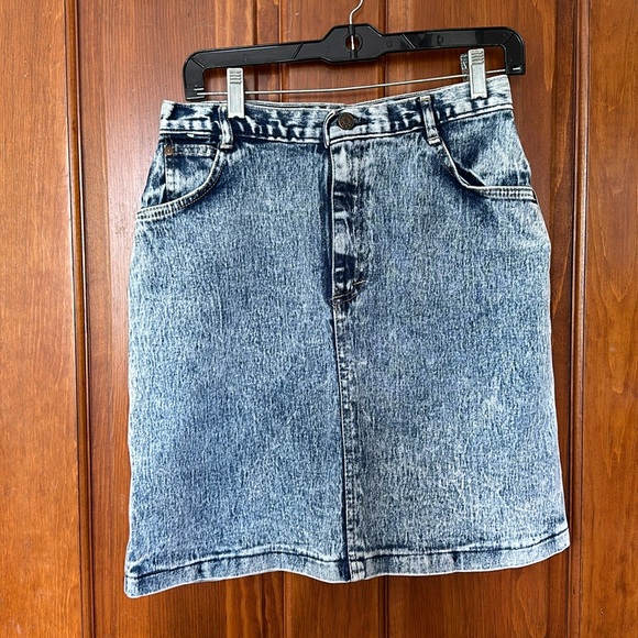 Cap Ferrat Acid Wash Jean Skirt - Picture 1 of 4